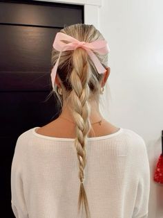 Cute Hair Styles Ribbon, Cute Hairstyles For Blonde Hair, Preppy Hair Styles, Tumblr Hairstyles, Hairstyles Bows, Preppy Hairstyle, Hair Styles Blonde, Preppy Hair, The Perfect Blonde