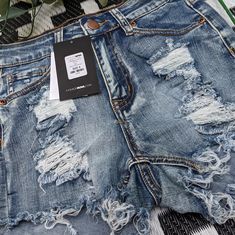 Fashion Nova Jean Shorts Size Small Brand New, Never Worn Tags Attached Comes From A Hypoallergenic Pet, Non Smoking Home ********Offers Welcome*********** No Lowballing High Waist Ripped Blue Bottoms, Summer Ripped High-waisted Shorts, Ripped Blue Short Bottoms, Blue Ripped Short Bottoms, Summer High-waisted Ripped Shorts, Summer Ripped Mid-rise Bottoms, Ripped Mid-rise Bottoms For Summer, Blue Ripped Short Leg Bottoms, Ripped Mid-rise Summer Bottoms