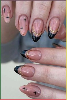 Classy Almond Nails, Nail Polish Ideas, Almond Nail Art, Hello Nails, Goth Nails, Simple Gel Nails, Work Nails, Classy Acrylic Nails, Pretty Gel Nails