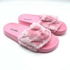 Islike Womens Slide Sandals Faux Fur Rubber Slip On Pink Size 39 Us 8 Condition:New Without Box Comes From A Smoke Free Home. Feel Free To Ask Any Questions You May Have. Thanks For Looking! Cute Open Toe Synthetic Slippers, Cute Synthetic Slippers For Spring, Trendy Flat Synthetic Slippers, Trendy Round Toe Slippers For Spring, Trendy Slippers With Textured Footbed, Trendy Slip-on Synthetic Slippers, Pink Open Toe Slippers For Spring, Trendy Synthetic Slippers With Flat Heel, Cute Synthetic Flat Sandals