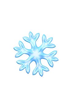 a blue snowflake on a white background with no image in the bottom right corner