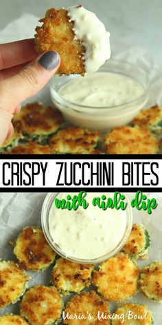 crispy zucchini bites with ranch dip are the perfect appetizer for any party