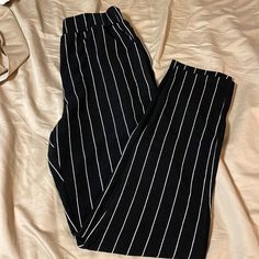 Black And White Striped Pants From Shein Pants From Shein, Black And White Striped Pants, Black And White Pants, Comfortable Pants, Shein Pants, Striped Pants, Vintage Wear, Magical Girl, Grey Stripes