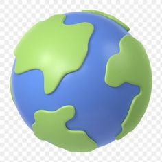 a blue and green globe on a white background png - earth clipart, transparent