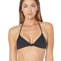 Nwt Price Includes Shipping. Simple, Sleek, And Sexy, The Simply Seamless Triangle Bikini Top Brings The Heat Without Adding Any Fuss. Get Beach Or Pool Ready With The Volcom Simply Seamless Tri Bikini Top. This Bathing Suit Top Is Crafted With Halter Tie Strings, Exposed Rivet At The Top, Triangle Shape Cut And Knot At The Front Center To Have You Noticed In Or Out Of The Water. Bottoms Sold Separately 74% Polyester, 26% Elastane. Sleek Seamless Swimwear For Beach, Sleek Seamless Beach Swimwear, Sleek Solid Color Triangle Top Swimwear, Sleek Triangle Top Swimwear, Bra Friendly, Sleek Triangle Top Swimwear Bra Friendly, Sleek Bra-friendly Triangle Top Swimwear, Black Low-cut Seamless Swimwear, Black Seamless Low-cut Swimwear, Solid Color Seamless Low-cut Swimwear