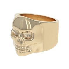 Solid 10 carat gold Skull approx: 22mm x 16mm x 7mm (varies with size) Made in USA Gold Skull, King Baby, Jewelry For Men, Skull Ring, Designer Jewelry, 10k Gold, Made In Usa, Mens Jewelry, Jewelry Design