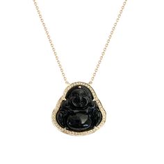 Buddha Necklace: Dana Rebecca Black Jade carved Buddha with Diamond halo set in yellow gold Carved Diamond Fine Jewelry, Fine Carved Diamond Jewelry, Luxury Carved Necklaces, Luxury 14k Gold Carved Jewelry, Luxury Carved 14k Gold Jewelry, Luxury Carved Pendant Necklace, Luxury Carved Yellow Gold Necklaces, Black Buddha, Jade Buddha