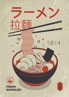 Displate is a one-of-a-kind metal poster designed to capture your unique passions. Sturdy, magnet mounted, and durable – not to mention easy on the eyes! Ramen Art, Posters Conception Graphique, طوابع بريد, Japan Graphic Design, Japanese Pop Art, Japanese Poster Design, Japanese Ramen, Plakat Design, Japon Illustration