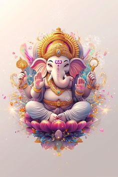 an illustration of the god ganesha