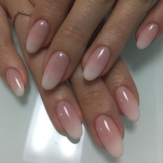 Oval Acrylic Nails, Oval Nails Designs, Natural Acrylic Nails, Almond Shape Nails, Acrylic Coffin, Nails Simple