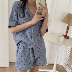 One SizeLength:62cm Bust:103cm Shoulder:40cm Sleeve:22cm Waist:elastic Shorts Length:33cm Summer Pajama Set, Summer Pajamas, Elastic Shorts, Sweater Vest Women, Blazer Designs, Oversize Knit, Linen Pants Women, Long Sleeves Coats, Overalls Women