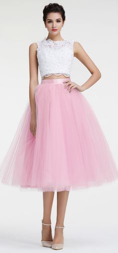 White Prom Skirt For Spring, Pink Full Skirt Prom Dress, Pink Fitted Tea Length Party Dress, Feminine Pink Dress For Debutante Ball, Pink Feminine Dress For Debutante Ball, Pink Tulle Skirt Dress For Debutante Ball, Pink Tulle Dress For Debutante Ball, Tulle Dress For Debutante Ball With Full Skirt, Full Skirt Tulle Dress For Prom Season