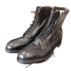 Never Worn Vintage H H Brown Shoe Co Steel Toe Combat Boot Mens 12 Black Goodyear Oilproof -Thick Genuine Leather -Nonslip Goodyear Sole -Oilproof -Reinforced Heel -Steel Toe -Extremely Durable -Lace Up New, Never Worn Condition. See Photos For Details. Smoke Free Daily Shipping Offers Welcome! Classic Black Combat Boots For Outdoor, Goodyear Shoes, Combat Boots Men, Brown Shoe, Vintage Shoes, Combat Boots, Shoes Mens, Men's Shoes, Genuine Leather