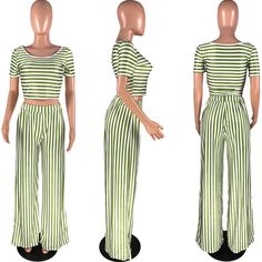 Stripe shirt with stripe wide leg pants set Stripe Pants, Striped Wide Leg Pants, Plus Size Two Piece, Stripe Shirt, Summer Fashion Outfits, Striped Pants, Striped Shirt, Fashion Prints, Leg Pants