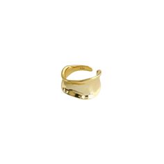 Thick adjustable open ring, crafted from 925 sterling silver with a minimalist yet elegant shape. Its adjustable opening allows for a customized fit, making it a timeless versatile addition to anyone's jewelry collection | Ring width: 12. 8mm, weight: 6g. Material: 14k gold plated sterling silver.  Our pieces are thoughtfully designed and sourced by our founder in California, and crafted around the world using accredited, talented and ethical artisans.  Care: Limit exposure to harsh water and elements. Only use a microfiber or non-abrasive jewelry polishing cloth to help preserve your jewelry color and shine.  Your jewelry is best stored in its original pouch. Adjustable Thick Band Rings, Tarnish Resistant, Adjustable Thick Band Tarnish Resistant Rings, Adjustable Tarnish Resistant Thick Band Rings, Adjustable Tarnish-resistant Thick Band Ring, Modern Adjustable Open Ring Jewelry, Elegant Adjustable Wide Band Ring, Adjustable Open Ring With Polished Finish, Adjustable Yellow Gold Wide Band Ring, Adjustable Thick Band Midi Rings As Gift