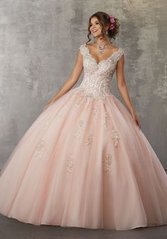 Vizcaya by Mori Lee - 60033 Beaded Lace Appliques Tulle Ballgown – Couture Candy Turquoise Quinceanera Dresses, Beautiful Ball Gowns, Quinceñera Dresses, 15 Dresses Quinceanera, Quinceanera Dresses Pink, Pink Ball Gown, Pretty Quinceanera Dresses, Dresses Quinceanera, Ball Gown Skirt