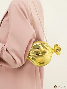 Bird in Bag - Chic Metallic Clutch Bag for Special Occasions Chic Pouch Bag For Gift, Gold Trendy Clutch For Gift, Trendy Gold Clutch For Gift, Trendy Gold Clutch As Gift, Trendy Handheld Coin Purse For Gifts, Chic Gift Bag For Party, Chic Gold Bag For Gifting, Gold Evening Bag With Removable Pouch As Gift, Gold Evening Bag With Removable Pouch