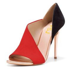 Red Sole Court Shoes For Evening In Spring, Evening Court Shoes With Red Sole For Spring, Spring Evening Court Shoes With Red Sole, Gold Heels With Red Sole For Party, Red Open Toe Court Shoes For Evening, Gold Open Toe Heels With Red Sole, Chunky Heels Outfit, Club Heels, Office Heels