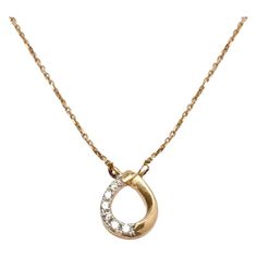 Dainty Teardrop Necklace is made of 14k solid gold adorn with sparkly white natural diamonds of 0.06ct. Available in three colors of gold: Rose Gold / White Gold / Yellow Gold. A Simple necklace with thin gold chain perfect for wearing everyday it would be a lovely gift any occasion. "ALL OUR ITEMS ARE ELIGIBLE FOR FREE SHIPPING AROUND THE WORLD" "AVAILABLE IN WHITE GOLD, YELLOW GOLD, ROSE GOLD COLOR" "THIS ITEM IS LISTED AS 14K GOLD IN THIS LISTING, PLEASE WRITE A NOTE TO US ABOUT YOUR REQUIRED GOLD COLOR WHEN YOU ORDER, SINCE 1st Dibs SYSTEM DOESN'T SHOW GOLD COLOR" IF YOU NEED THIS ITEM IN 10K GOLD, PLEASE WRITE US A MESSAGE ABOUT 10K GOLD COLOR & WE WILL CREATE A CUSTOM LISTING FOR YOUR PURCHASE. DON'T HESITATE TO ASK FOR ADDITIONAL DISCOUNTS ON TOP OF THE CURRENT DISCOUNT *** Details Thai Modern, Rose Gold White, Teardrop Necklace, Layering Necklace, Simple Necklace, Diamond Cluster, Conflict Free Diamonds, Gold Yellow, Gold Rose