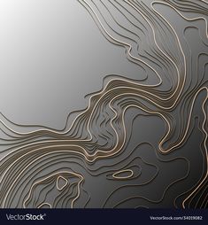 an abstract background with wavy lines in gold and silver colors on a gray backdrop or wallpaper