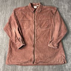 Vintage 2000s CRB Khakis Two Pocket Corduroy Basic Essential Streetwear Y2K Aesthetic Pink Zip Up Jacket Large Tall Mens Condition:  Fair Used Condition  = Hole And Fading On The Front Of The Jacket Due To Age And Wear Measurements: Please see photos above for all measurements IF YOU BUY TWO OR MORE ITEMS USE THE CODE BUNDLE @ CHECK TO SAVE 20% WE SHIP WITHIN 24 HOURS AFTER PURCHASE! Please be aware that we do not offer free returns!! The Buyer is responsible for the cost of the return label. Fo 90s Style Cotton Outerwear For Fall, 90s Cotton Outerwear For Fall, Y2k Cotton Outerwear For Fall, 90s Style Brown Long Sleeve Outerwear, Y2k Pink Outerwear For Fall, Y2k Long Sleeve Outerwear With Pockets, 90s Brown Long Sleeve Outerwear, Vintage Corduroy Outerwear For Streetwear, Y2k Aesthetic Pink