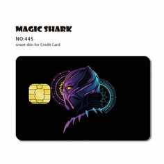 a card with the words magic shark on it and an image of a purple dragon