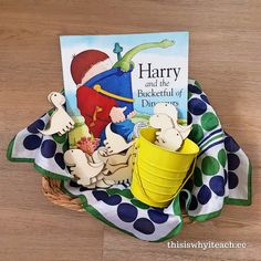 there is a book about harry and the bucket of dippers in front of it