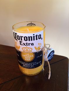 Candle made out of a Coronita bottle. Lime scented. My boyfriend drank the beer, I cut the glass and made the candle. He liked helping me with this project. Candle Making Machine, Twine Crafts, Candle Making Wax, Man Candle, Candle Supplies, Business Decor, Liquor Bottles, Beautiful Candles