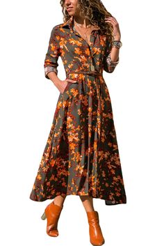 Elegant Work Wear, Chiffon Shirt Dress, Chiffon Beach Dress, Casual Elegant Style, Very Short Dress, Belted Shirt Dress, Rockabilly Dress, Beach Casual, Printed Shirt Dress