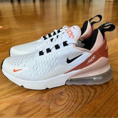 Nike Air Max 270 ‘White Burnt Sunrise’ Brand New, Without The Box This Color Is Sold Out Online!! 100% Authentic Nike Air Max 270 Cream, Cheap Nike Air Max 270, Nike Shoes Women Air Max 270 White, Ladies Nike Air Max 270, 270 Outfit, Nike 270 Womens Orange, Nike Air Max 270 White, Nike Airmax 270, Air 270