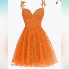 Orange Leaf Dress. Ordered It Off Of Amazon But They Sent Me The Wrong Size. Can’t Return It. Never Worn Size 6. Zip Up Back. Orange Dresses Homecoming, Orange Short Prom Dresses, Burnt Orange Dress Formal Short, Orange Short Dress Formal, Short Orange Prom Dress, Halloween Homecoming Dress, Cute Orange Dresses, Orange Hoco Dress Short, Freshman Formal