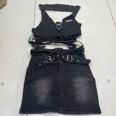 P.K Studio Black Denim Skirt And Crop Top Outfit Set Women’s Size Small Condition is New With Tags SEE PICS LS57/24 W10 LH6 Skirt And Crop Top Outfit, Crop Top Outfit, K Studio, Skirt And Crop Top, Black Denim Skirt, Top Outfit, Nike Sports Bra, Crop Top Outfits, Set Women