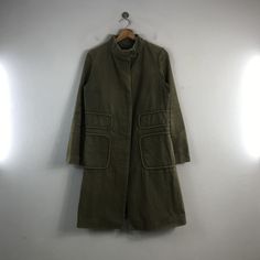 PLEASE READ DESCRIPTION BELOW BEFORE BUYING👇🏻 *ITEM:Isabel Marant Trench Coat *ITEM DETAILS: 👇🏻 Please be aware that all vintage items will usually show a few signs of wear or fading due to age, but anything visible such as stains or holes, and serious flaws have been photographed.For any further information on this item please contact us and we will be happy to help. *SIZE:SMALL *ACTUAL SIZE MEASUREMENT: 👇🏻 *PIT TO PIT(WIDTH):19"INCHES *LENGTH(FROM SHOULDER): 38"INCHES  15&24 *ALL MEASUREMENTS ARE TAKEN WITH THE GARMENT FLAT ON THE GROUND *VIEW FULL SHOP HERE: https://www.etsy.com/shop/Tracstore *SHIPPING: (WITH ONLINE TRACKING NUMBER ) *DHL EXPRESS SHIPPING:4-6 BUSINESS DAYS *Don't Worry About Customs Tax or Fees. I usually Declare As 'Gifts' And Low Value  *ANY QUESTION WILL ANSWE Khaki Utility Outerwear For Fall, Utility Style Khaki Outerwear For Fall, Olive Cotton Outerwear For Fall, Fall Utility Long Sleeve Parka, Olive Long Sleeve Winter Parka, Retro Long Coat For Fall, Fall Utility Parka With Long Sleeves, Winter Workwear Khaki Utility Jacket, Military Style Long Sleeve Utility Jacket For Fall