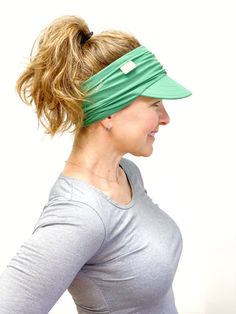 Cute Visor for Women "Love my new visor! It's really comfortable and stays in place. The shop owner is very helpful too! I just placed another order." - Sarah, WA A stylish visor that works and hard and is adorable Floral Visor for WomenMade to Order in color shown: 3-5 business days Suggested Sizes:Small: 19" - 21"Medium: 21" - 23"Large: 23"+ Think of this like a headband with a visor attached. It will stretch! If you're comfortable giving me your head size - that'd be great. I have a 23" head and wear the Medium. Let me know if you have questions with the contact button above. OVERVIEWCajole the wingers and get serious about your visor with an added dose of authentic fun. This new visor for women has got nothin' on your baseball cap, like for real. From catching the sweat during weed pul Adjustable Functional Golf Visor, Sporty Adjustable Visor With Sweatband, Adjustable Sporty Visor With Sweatband, Adjustable Sports Visor With Cotton Sweatband, Adjustable Sports Visor With Upf 50+, Lightweight Sports Visor, One Size Fits Most, Adjustable Lightweight Sports Visor, Casual Sports Visor With Uv Protection, Sporty Visor For Outdoor, One Size Fits Most