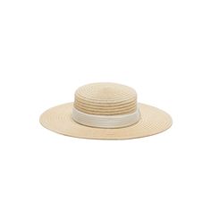 Colette in Natural - Eugenia Kim Chic Cream Straw Boater Hat, White Boater Hat With Flat Crown For Spring, White Boater Hat With Flat Crown For Summer, Beige Panama Hat With Flat Crown For Spring, Cream Straw Boater Hat With Short Brim, Beige Straw Boater Hat With Flat Brim, Chic Cream Toquilla Straw Boater Hat, Beige Flat Brim Boater Hat For Spring, Classic Cream Boater Hat For Beach