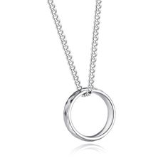 PRICES MAY VARY. Details: This mens necklace is made of stainless steel curb chain with faceted tungsten steel ring pendant Size: 23mm Diameter Circle Ring Pendant with 20“(50cm) Stainless Steel Chain Advantages of Our Tungsten Steel Pendant: highly scratch-resistant, outstanding stain and rust resistant, very Polished and Shiny Appearance This simple ring circle necklace is designed to present as a wonderful gift to the one you care about and show each one in closest circle no matter which is l Ring Necklace Men, Gold Necklace For Men, Inspo Fits, Mens Necklace, Friendship Jewelry, Simple Ring, Circle Pendant Necklace, Circle Ring, Ring Pendant