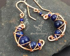 Jewelry Links, Criss Cross Pattern, Diy Wire Earrings, Dangle Earrings Wedding, Lapis Lazuli Earrings, Lapis Lazuli Beads