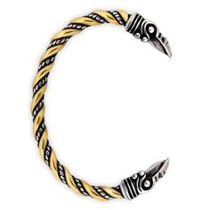 PRICES MAY VARY. Premium Material: We choose high quality stainless steel to provide you with the best Viking Crow Bracelet. Stainless steel is scratch resistant and will retain its beauty for many years with proper care. Weight about 30 grams. The length is 18cm (7.1 inches) and this Viking armband is designed with flexible adjustment to fit wrist sizes from 7 to 9 inches. Double Raven Heads: We offers the boldest Viking bracelet featuring two raven heads at both ends. In Norse mythology, crows Crow Bracelet, Arm Rings, Viking Arm Rings, Raven Jewelry, Viking Raven, Cowboy Stuff, Norse Jewelry, Norse Pagan, Viking Bracelet