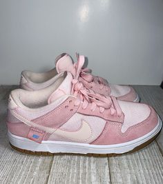 Up for sale is a pair of Nike Dunk Low sneakers in women's size 7. The shoes feature a cute teddy bear theme in a light soft pink colorway. These sneakers have only been worn a few times and are in excellent condition, showing minimal signs of wear. They would make a great addition to any sneaker collection. Don't miss out on this opportunity to own a stylish and unique pair of Nike sneakers! No Box Dunk Low Teddy Bear, Shoes Dunks, Pink Dunks, Light Pink Jeans, Nikes Shoes, Teddy Bear Theme, Cute Teddy Bear, Velvet Clothes, Bear Theme