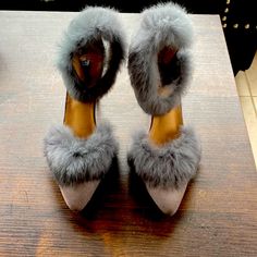 Nwot Grey Fur Cape Robbin Heels Flattering Comfortable Fit Never Worn Fur Heels, Grey Fur, Fur Cape, Capes For Women, Shoes Women Heels, Cape, Comfort Fit, Size 7, Women Shoes