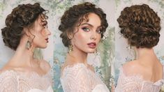 WHIMSICAL Braided Updo 🥀 DIY Bridal, Prom, & Wedding Hairstyle Tutorial! Curly Chignon Wedding, Hairstyles For Curly Hair Fancy, Short Hair Prom Styles Updo, Fantasy Hairstyles Updo, Fairy Bride Hairstyle, Ethereal Updo Hairstyles, Secret Garden Hairstyles, Historical Updo