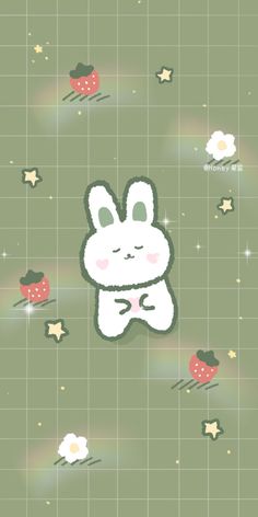 an image of a rabbit with stars on it