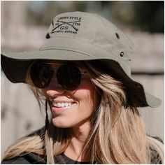 The Grunt Style Boonie Hat is the perfect accessory for any outdoor adventure in the summertime. Whether you're going on a hike, camping, or just spending a day outdoors, this Boonie Hat features a wide brim that will keep the sun off your face and neck to protect you from the elements. It is lightweight and comfortable with an adjustable chin strap to ensure a secure fit. One size fits most. Boonie hat with drawstring Polyester ripstop fabric Center front embroidery Metal eyelets Screen printed Adjustable Curved Brim Bucket Hat For Outdoor, Adjustable Bucket Hat With Curved Brim For Outdoor, Lightweight Brimmed Sun Hat For Outdoor, Lightweight Wide Brim Hat For Outdoor Activities, Outdoor Bucket Hat With Upf 50+ And Wide Brim, Outdoor Wide Brim Bucket Hat With Upf 50+, Adjustable Brimmed Bucket Hat For Outdoor, Outdoor Wide Brim Bucket Hat Upf 50+, Adjustable Wide Brim Bucket Hat For Outdoor Activities