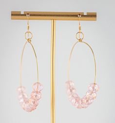 Estos hermosos aretes de aro de cristal rosa y rellenos de oro son el accesorio perfecto para cualquier atuendo.
Los delicados aros rellenos de oro están adornados con dulces cuentas de cristal briolette rosa facetadas, que añaden un toque de elegancia y feminidad.
Los pendientes son ligeros y cómodos de llevar, lo que los hace ideales para el uso diario.
La longitud de 1,75 pulgadas de los aros garantiza que llamarán la atención y los admirarán.
¡Estos aretes añaden un poco de brillo a tu estilo cotidiano y se pueden usar en cualquier lugar!  
Todos los artículos en liquidación son venta final. Hoop Earring Outfit, Earrings Outfit, Gold Filled Hoops, Hoop Design, Beaded Hoop Earrings, Pink Beads, Gold Hoops, Pink Glass, Glass Earrings