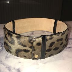 Jimmy Choo Pony Fur Grey Color Leopard Print Adjustable Waist Up To 34/35'' Two Inner Snap Button Closure New With Tag Attached Small "X" Marked On Inside Of Belt To Prevent Store Returns Enjoy! Leopard Hair, Red Belt, Suede Belt, Black Crystals, Grey Color, Black Patent Leather, Grey Fashion, Grey Leather, Gold Stars