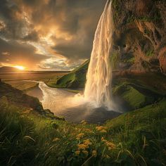 Seljalandsfoss Scenic Landscape Artworks Scenic Nature, Garden Planner, Landscape Architects, Landscape Artwork, Nature Themed, Nature Images, Landscape Architect