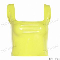 Chic and Sexy Slim Fit Midriff-Baring Tank Top Shoulder Strap, Slim Fit, Tank Top, Tank Tops, Yellow, Clothes