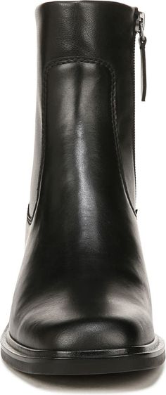 Franco Sarto Gracelyn Zip Boot (Women) | Nordstrom Classic Leather Platform Boots With Square Toe, Formal Faux Leather Ankle Platform Boots, Business Heeled Boots With Leather Lining And Faux Leather, Classic Faux Leather Boots With Stacked Heel, Leather Moto Boots With Square Toe For Work, Leather Boots With Zipper Closure For Work, Business Ankle Heeled Boots In Faux Leather, Business Boots With Block Heel In Faux Leather, Business Ankle Boot In Faux Leather