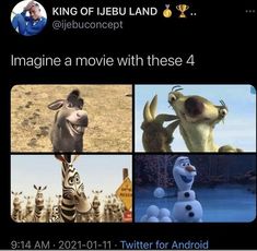 an image of some movie characters and animals