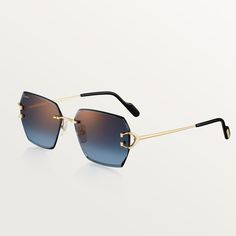 Formal Yellow Gold Sunglasses With Gradient Lenses, Gold Cartier Sunglasses With Gradient Lenses, Cartier Gold Sunglasses With Tinted Lenses, Luxury Cartier Sunglasses With Tinted Lenses, Cartier Gold Sunglasses With Gradient Lenses, Cartier Gold Tinted Sunglasses, Luxury Gold Cartier Sunglasses, Modern Yellow Gold Sunglasses With Gradient Lenses, Formal Cartier Sunglasses With Gradient Lenses